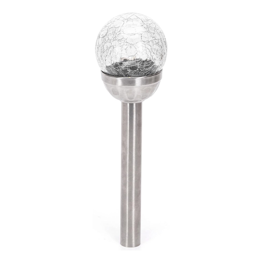 Aigostar - Світлодіодний світильник на сонячній батареї LED/0,006W/1,2V 37,8см матовий хром 6500K IP44