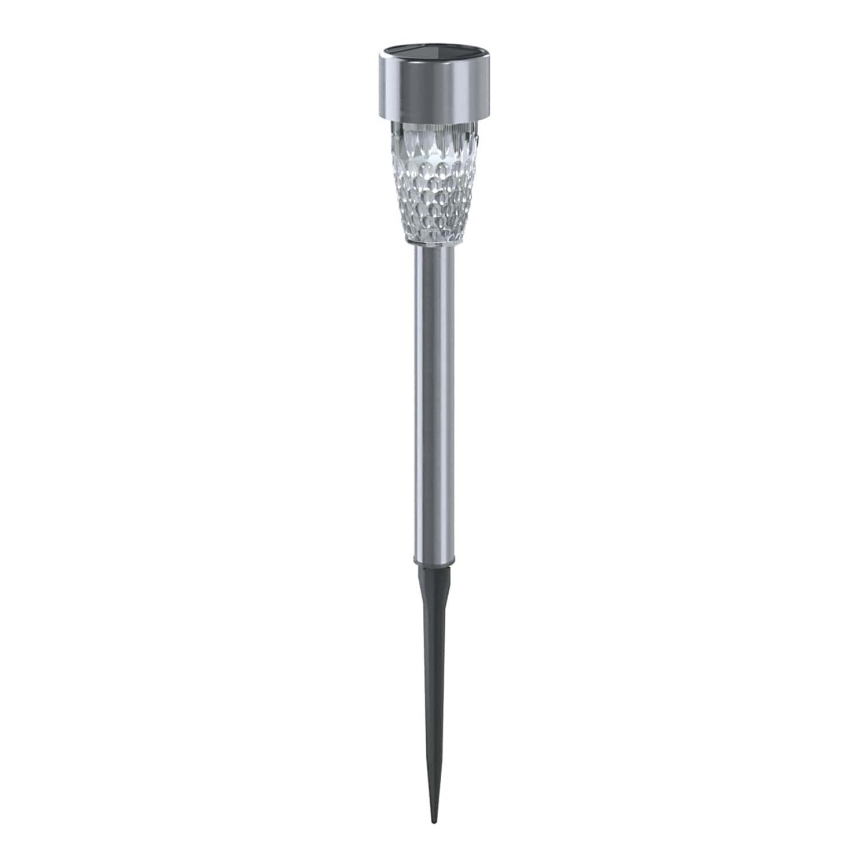 Aigostar - Світлодіодний світильник на сонячній батареї LED/0,006W/1,2V 40 mAh 29,7 см матовий хром 6500K IP44
