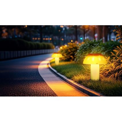 Aigostar - Світлодіодний світильник на сонячній батареї LED/0,024W/1,2V 200 mAh 2700K IP44 hříbek