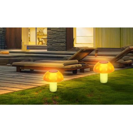 Aigostar - Світлодіодний світильник на сонячній батареї LED/0,024W/1,2V 200 mAh 2700K IP44 hříbek