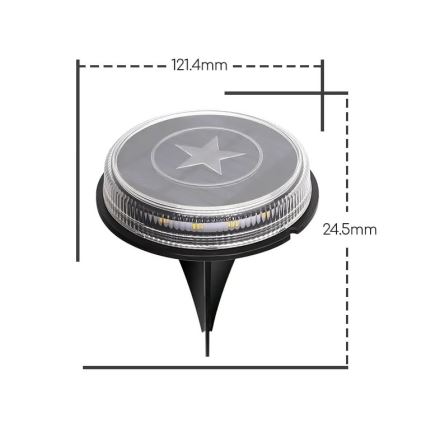 Aigostar - Світлодіодний світильник на сонячній батареї LED/0,6W/5,5V 24,5 см 500 mAh 3200K IP66 чорний
