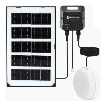 Aigostar - Світлодіодний світильник на сонячній батареї LED/35W/12V 3000 mAh 6500K діаметр 16,8 см + пульт дистанційного керування