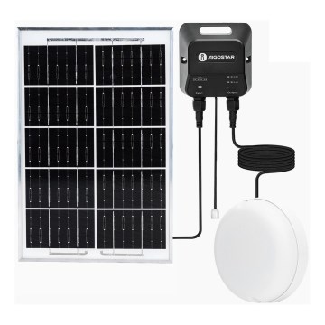 Aigostar - Світлодіодний світильник на сонячній батареї LED/70W/12V 6000 mAh 6500K діаметр 20,5 см + пульт дистанційного керування