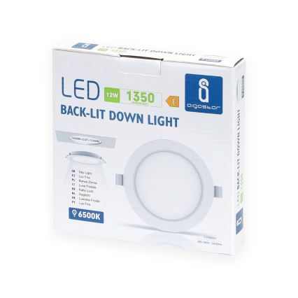 Aigostar - Світлодіодний вбудований світильник LED/12W/230V 6500K діаметр 17,5 см білий