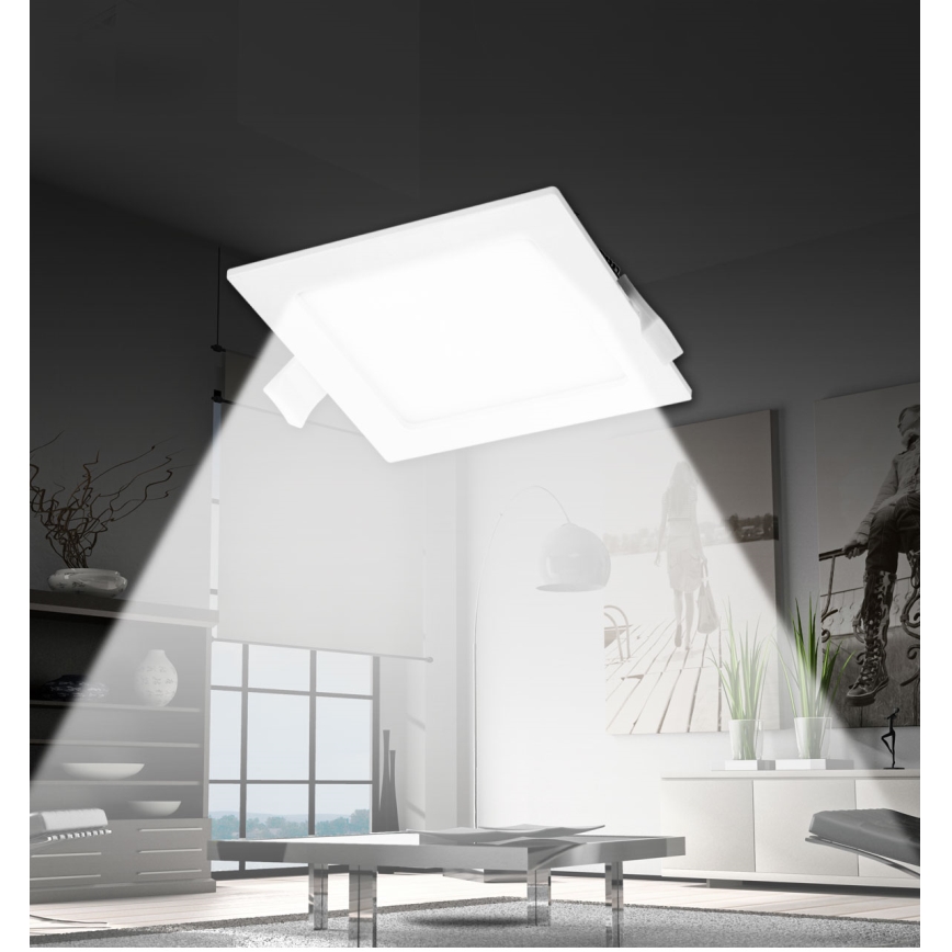 Aigostar - Світлодіодний вбудований світильник LED/16W/230V 16,5x16,5 см 4000K білий