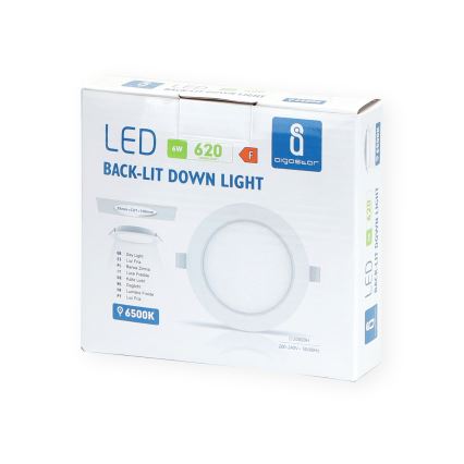Aigostar - Світлодіодний вбудований світильник LED/6W/230V 6500K діаметр 11,8 см білий