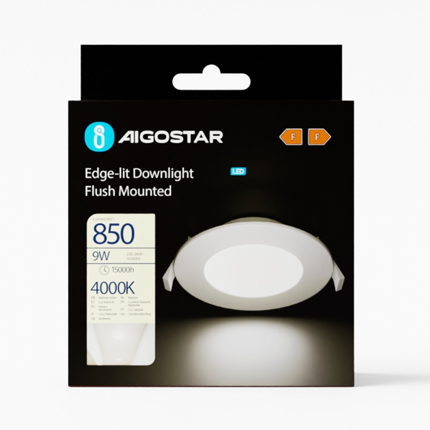 Aigostar - Світлодіодний вбудований світильник ULTRATHIN LED/9W/230V 4000K білий