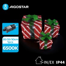 Aigostar- Світлодіодні вуличні різдвяні декорації 3,6W/31/230V 6500K 20/25/30 см IP44 подарунки