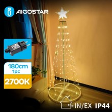 Aigostar - Світлодіодні вуличні різдвяні декорації LED/3,6W/31/230V 2700K 180 см IP44