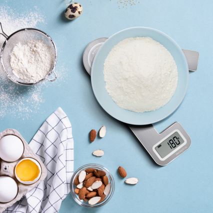 Aigostar - Складные кухонные весы 5 кг матовый хром