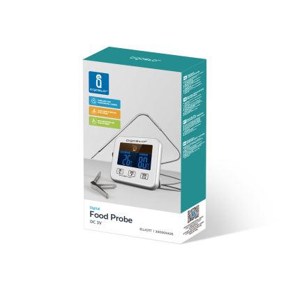 Aigostar - Термометр для м'яса з РК-дисплеєм 0-250 °C 2xAAA