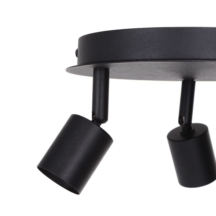 Aigostar - Точечный светильник 3x GU10/60 Вт/230 В, чёрный