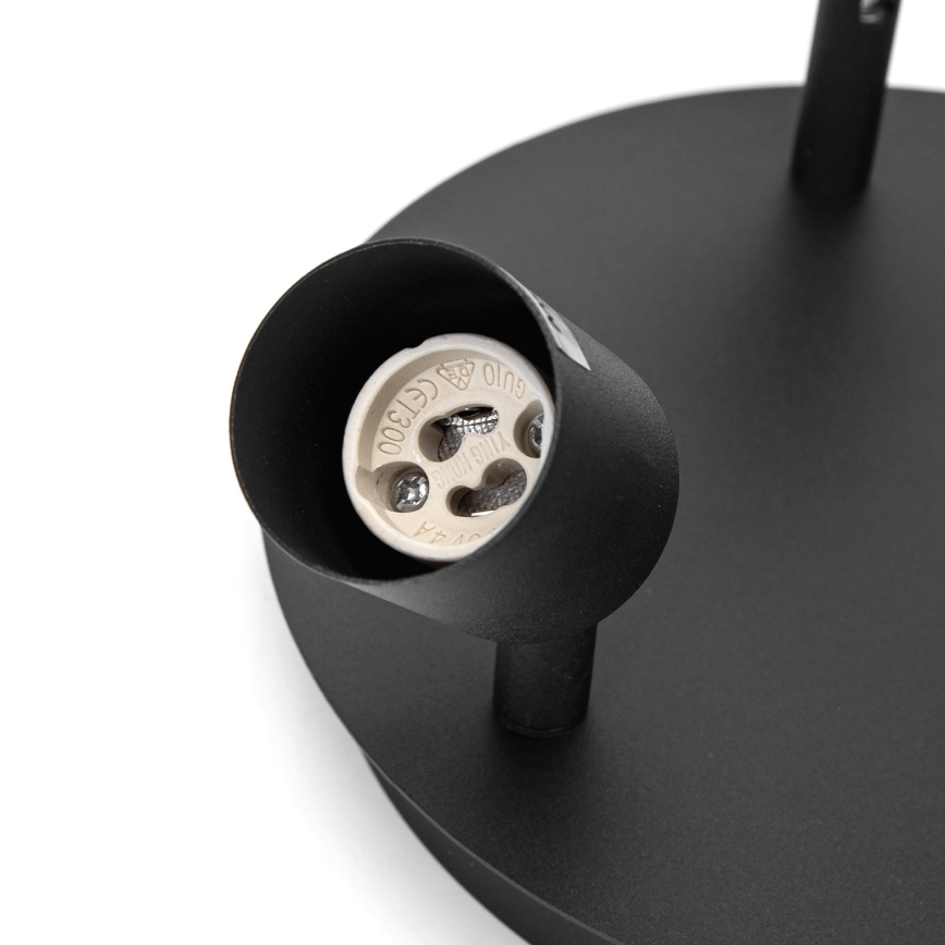 Aigostar - Точечный светильник 3x GU10/60 Вт/230 В, чёрный