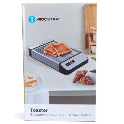 Aigostar - Тостер 840-1000W/230V матовий хром