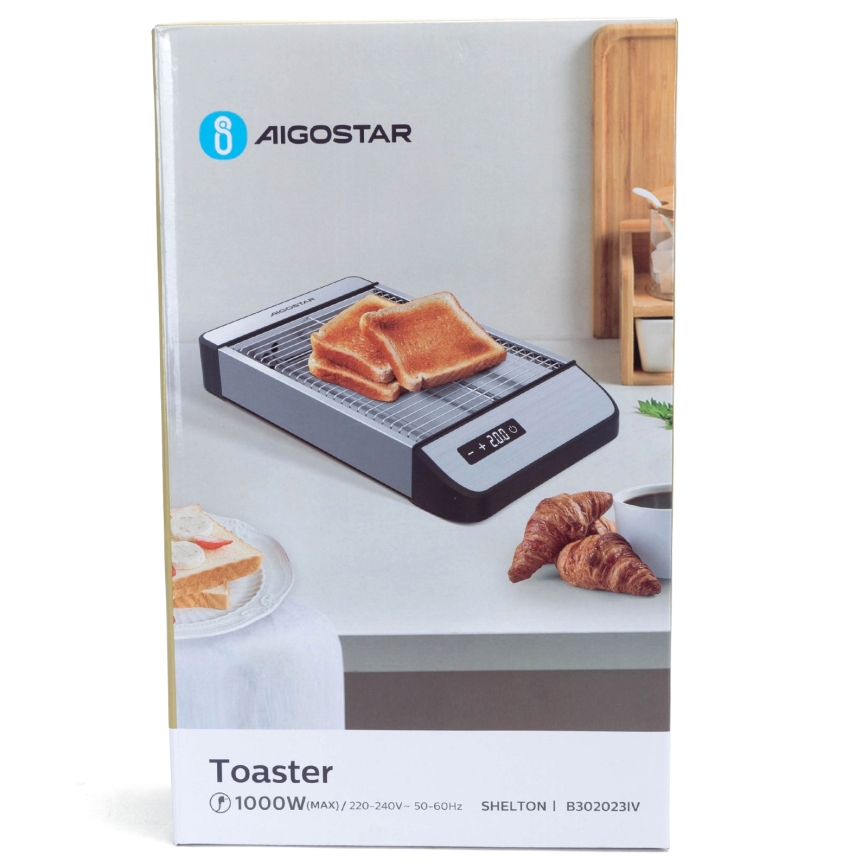 Aigostar - Тостер 840-1000W/230V матовий хром
