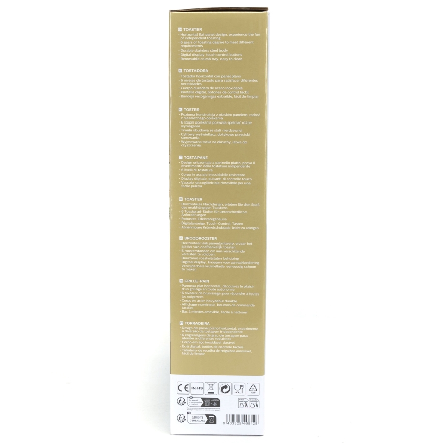 Aigostar - Тостер 840-1000W/230V матовий хром