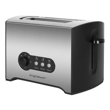 Aigostar - Тостер на два отделения 900W/230V матовый хром