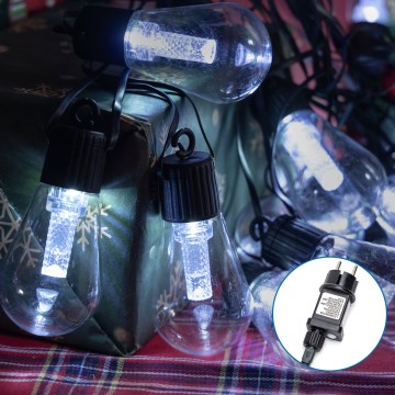 Aigostar - Уличная декоративная LED-гирлянда, 20 светодиодов, 13 м, IP44, холодный белый