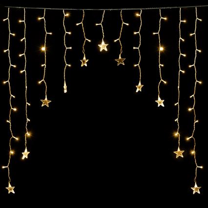 Aigostar - LED Уличная  гирлянда 168xLED/8 режимов 3x1,5m IP44 тёплый белый в форме звёзд