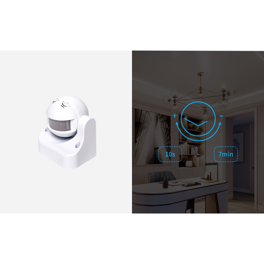 Aigostar - Уличный инфракрасный датчик движения 230V IP44 белый