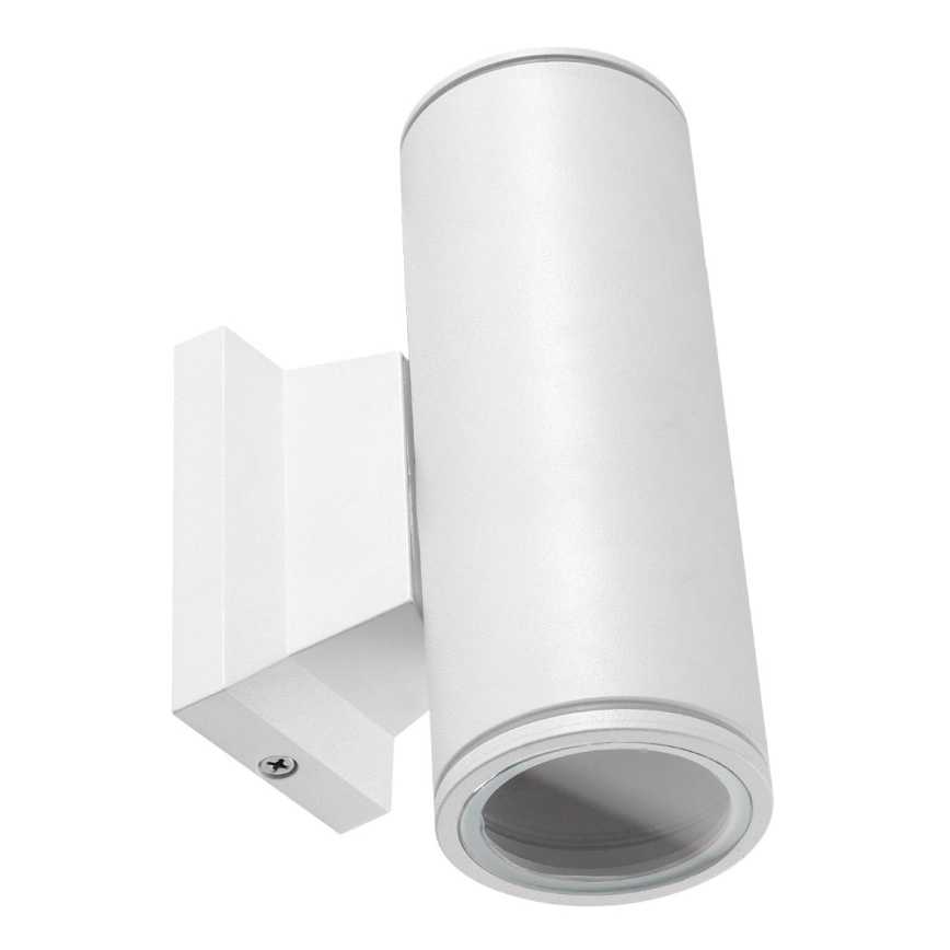 Aigostar - Уличный настенный светильник 2xGU10/230V белый IP65 круглый