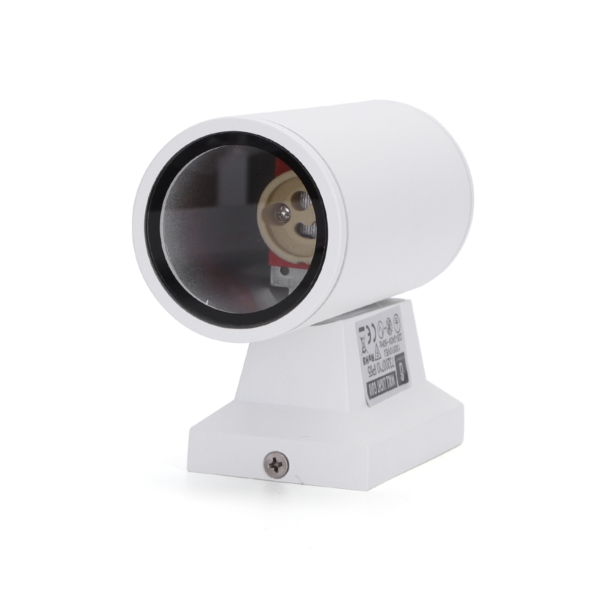 Aigostar - Уличный настенный светильник 1xGU10/230V белый IP65 круглый
