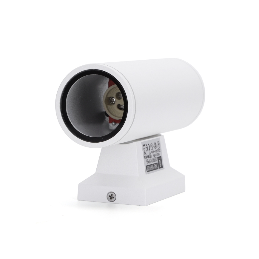 Aigostar - Уличный настенный светильник 2xGU10/230V белый IP65 круглый