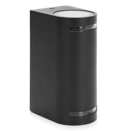 Aigostar - Уличный настенный светильник 2xGU10/35W/230V черный IP54