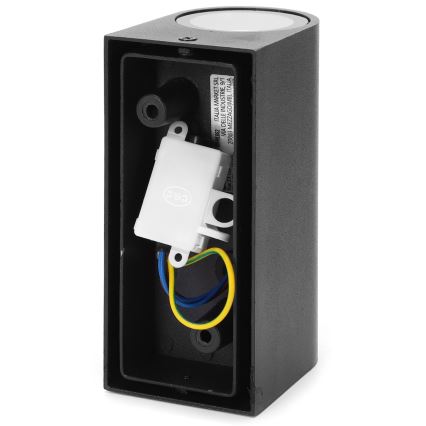 Aigostar - Уличный настенный светильник 2xGU10/35W/230V черный IP54