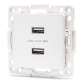 Aigostar - USB-розетка без рамки 2x USB-A біла