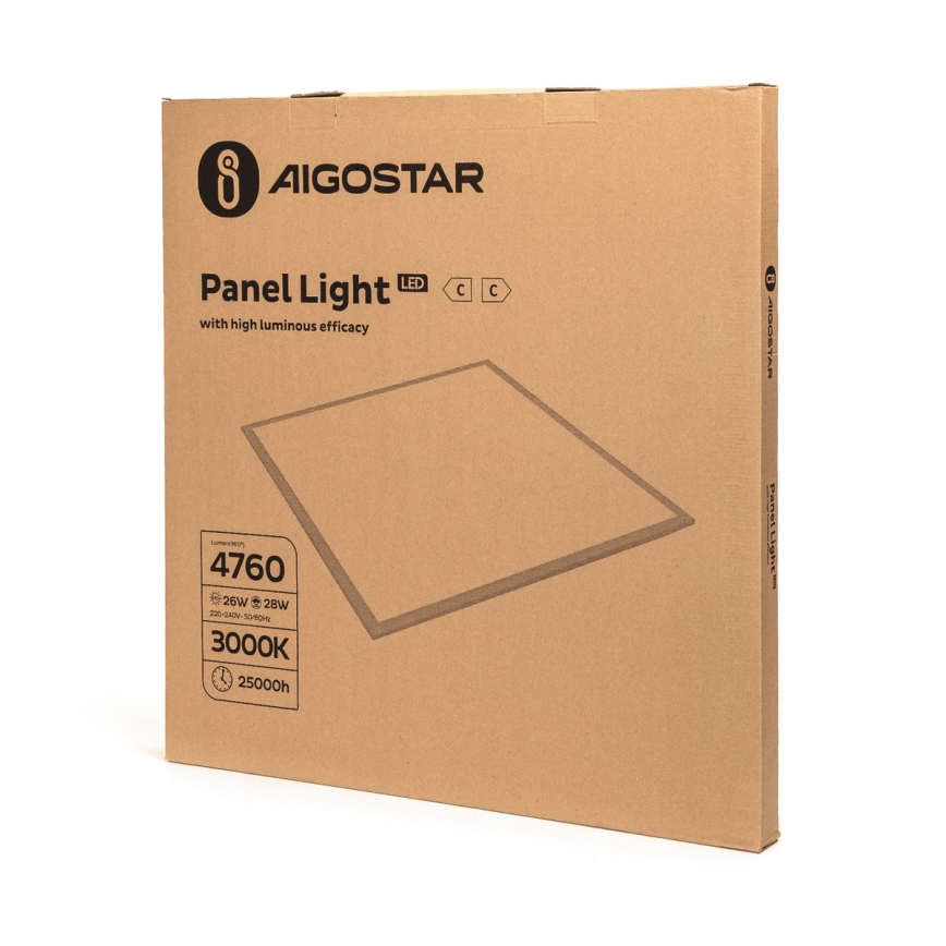 Aigostar - Вбудована стельова LED панель LED/28W/230V 60x60 см 3000K