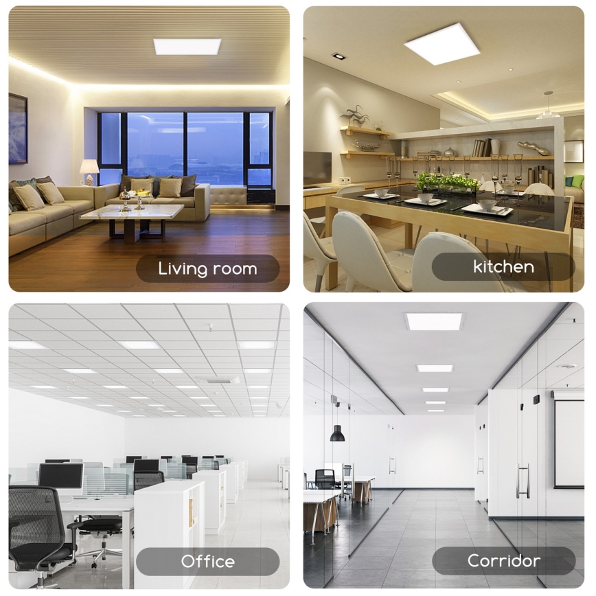 Aigostar - Вбудована стельова LED панель LED/40W/230V 6500K 60x60см білий