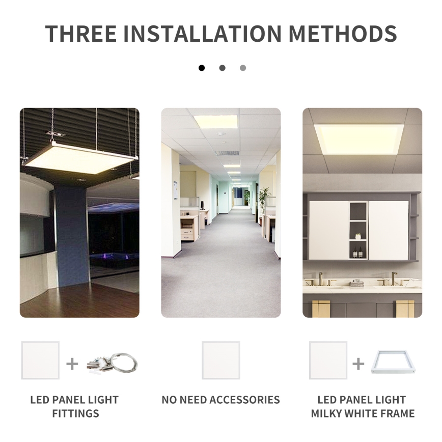 Aigostar - Вбудована стельова LED панель LED/40W/230V 6500K 60x60см білий