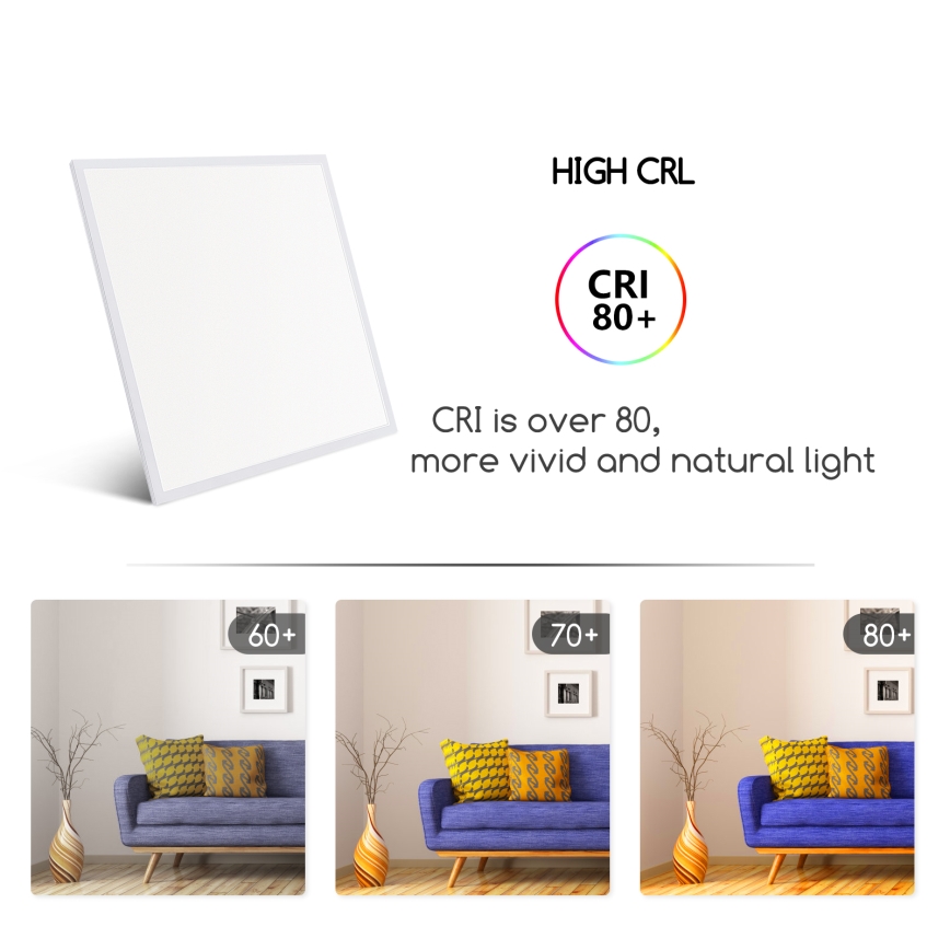 Aigostar - Вбудована стельова LED панель LED/40W/230V 6500K 60x60см білий
