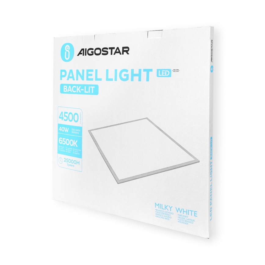 Aigostar - Вбудована стельова LED панель LED/40W/230V 6500K 60x60см білий
