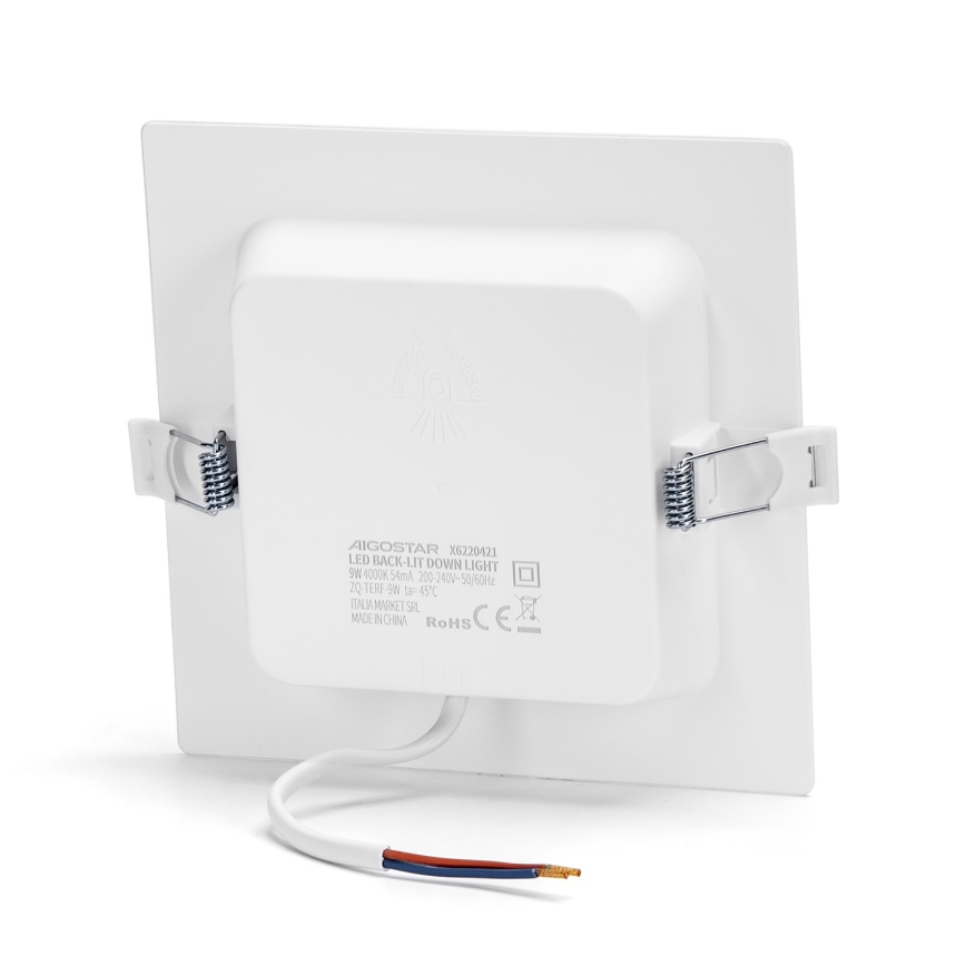 Aigostar - вбудований LED‑світильник 9 Вт/230 В 4000 К 14,5x14,5 см білий