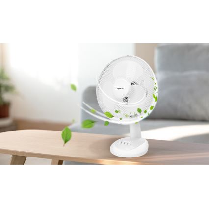 Aigostar - Вентилятор настільний 35W/230V 34 см білий