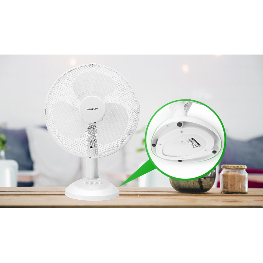 Aigostar - Вентилятор настільний 35W/230V 34 см білий
