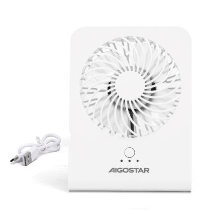 Aigostar - Вентилятор настільний 5W/5V білий