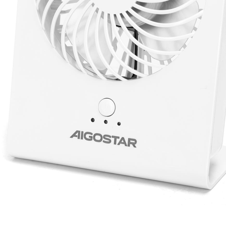 Aigostar - Вентилятор настільний 5W/5V білий