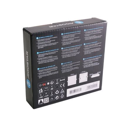 Aigostar - встраиваемый светодиодный светильник, 6 Вт, 230 В, 3000 К, 12×12 см, белый