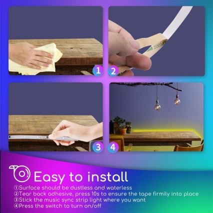 Aigostar - Вулична світлодіодна RGB стрічка з регулюванням яскравості 3м LED/24W/12/230V IP65 + ДК