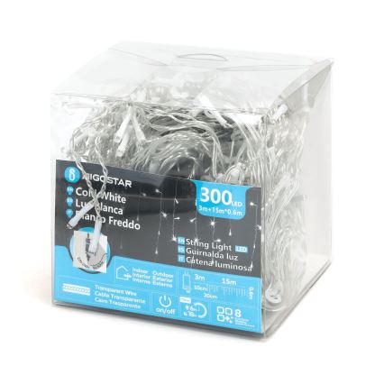 Aigostar - Вулична декоративна LED гірлянда 75xLED/6W/230V 15x0,6м IP44 холодний білий