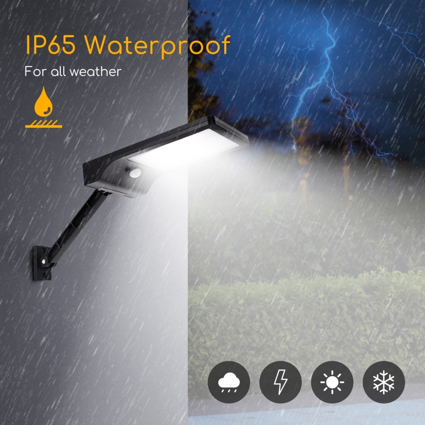 Aigostar - Вулична LED лампа на сонячній батареї з датчиком LED/2,3W/5,5V 1800 mAh IP65