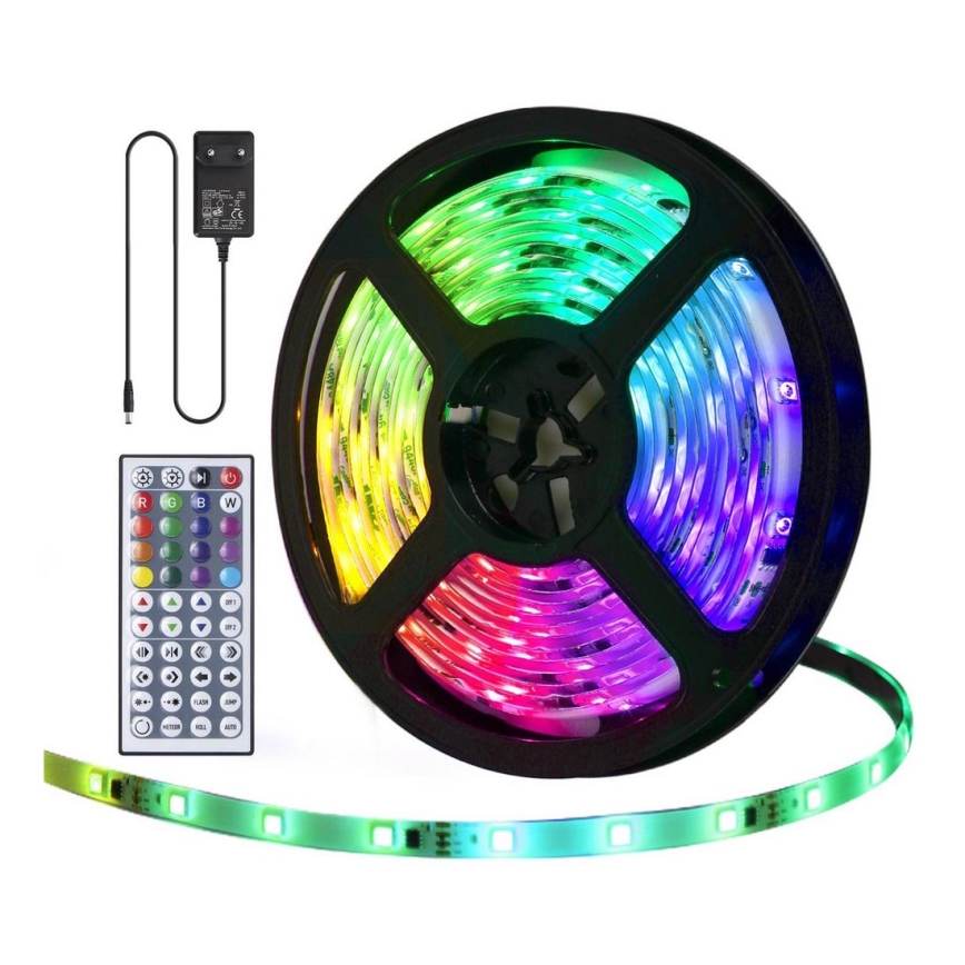 Aigostar - Вулична світлодіодна RGB стрічка з регулюванням яскравості 5м LED/24W/12/230V IP65 + ДК
