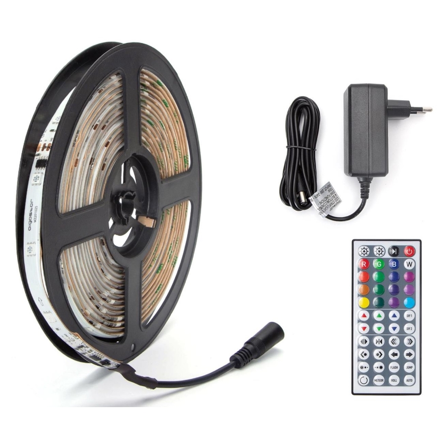 Aigostar - Вулична світлодіодна RGB стрічка з регулюванням яскравості 5м LED/24W/12/230V IP65 + ДК
