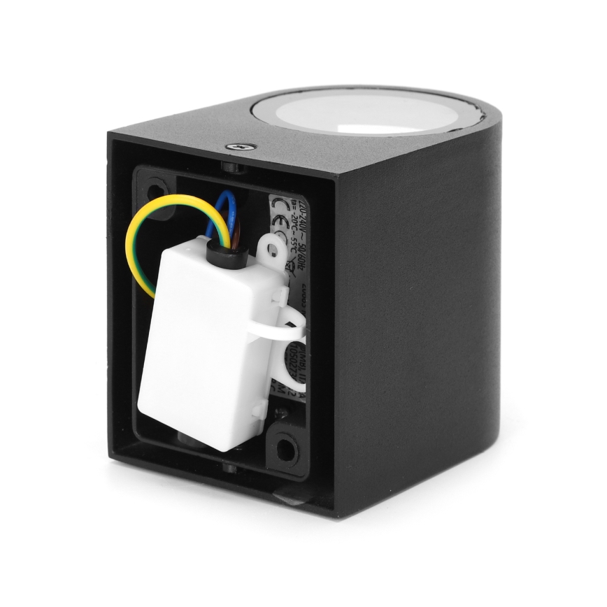 Aigostar - Вуличний настінний світильник 1xGU10/35W/230V чорний IP54