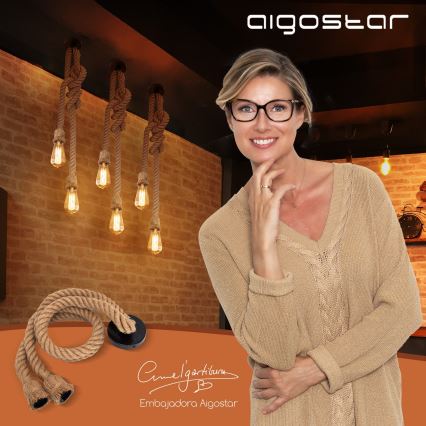 Aigostar - Зарядный кабель 2xE27/60W/230V