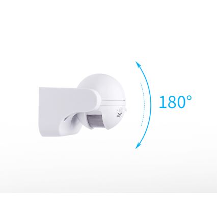Aigostar - Зовнішній інфрачервоний датчик руху 230V IP44 білий