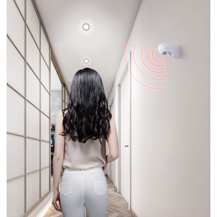 Aigostar - Зовнішній інфрачервоний датчик руху 230V IP44 білий